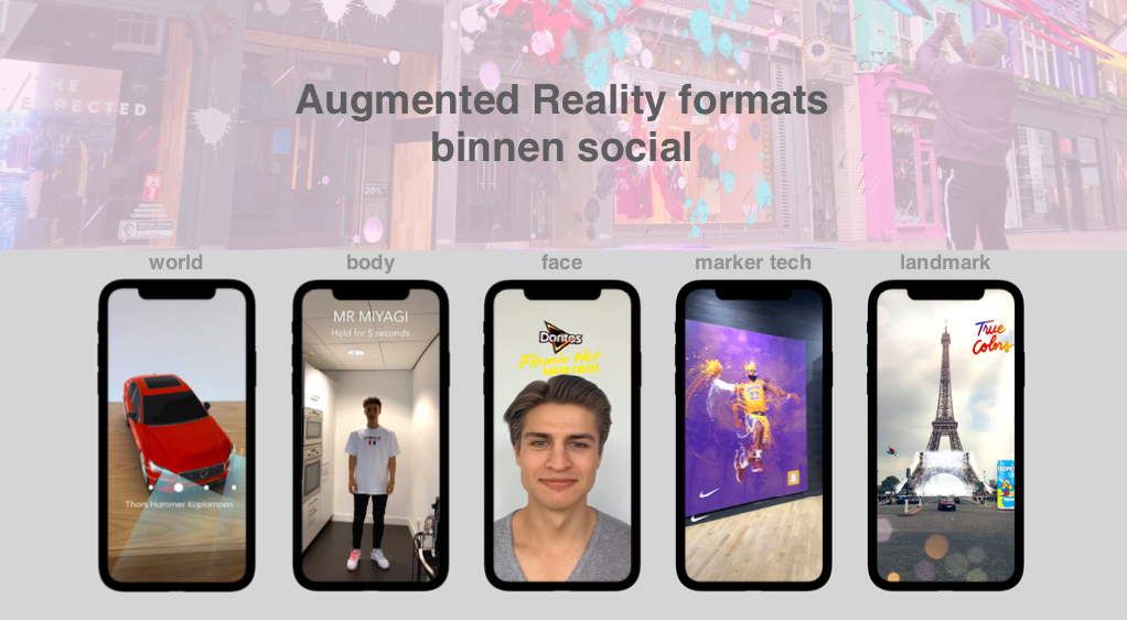 Augmented reality binnen social